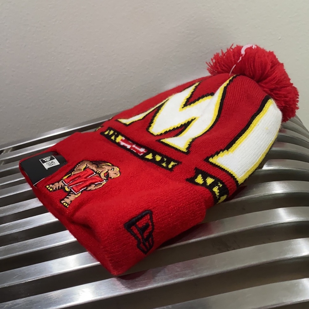 Maryland Terps Official Knit w/ Pom - Picture 2 of 3